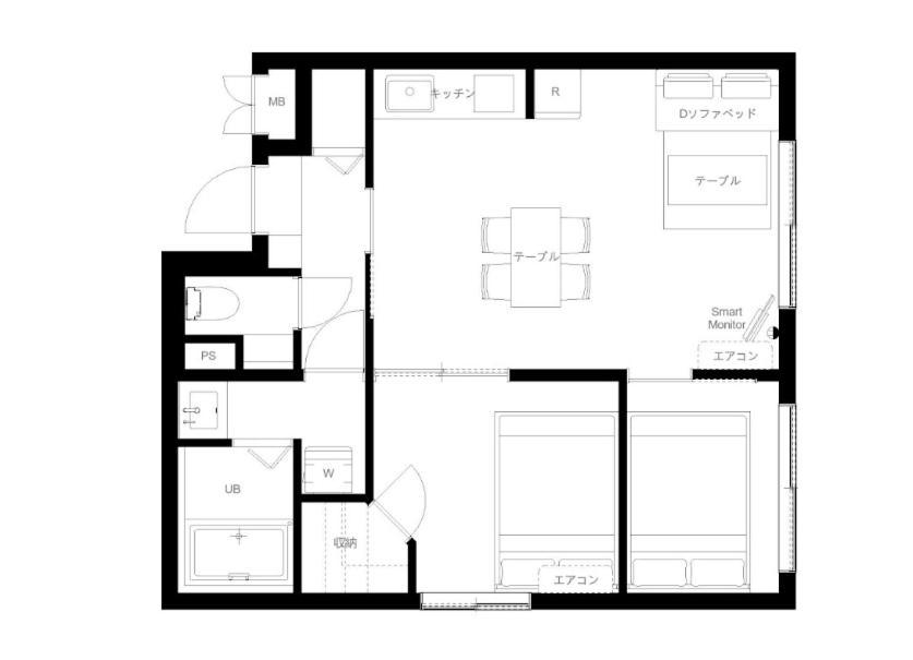 Ferienwohnung Wellsquareism Honancho Präfektur Tokio Zimmer foto
